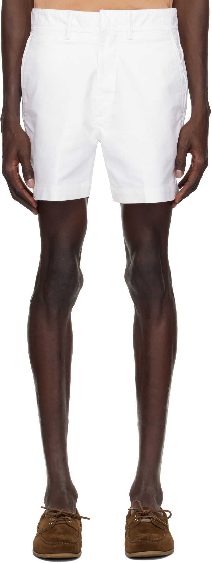 Kratke hlače Tom Ford TOM FORD Cotton Satin Tailored Shorts Bijela | SSL002-FMC171S25