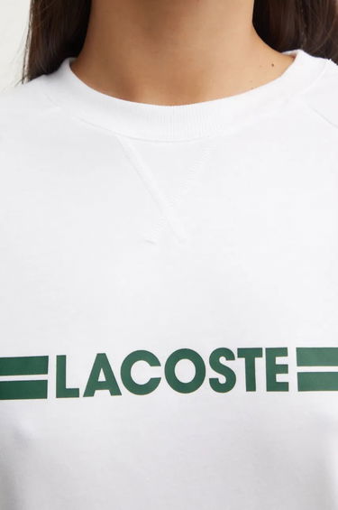 Dukserice Lacoste White Graphic Sweatshirt Bijela | SF1472, 3