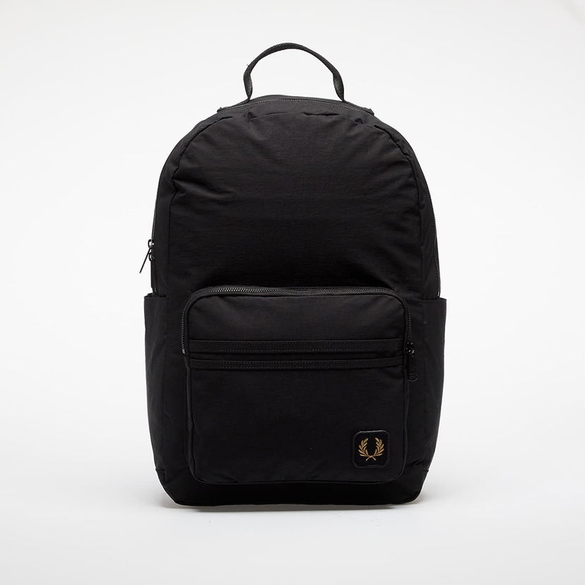 Ruksak Fred Perry Fred Perry Nylon Badge Backpack Crna | L1192 102