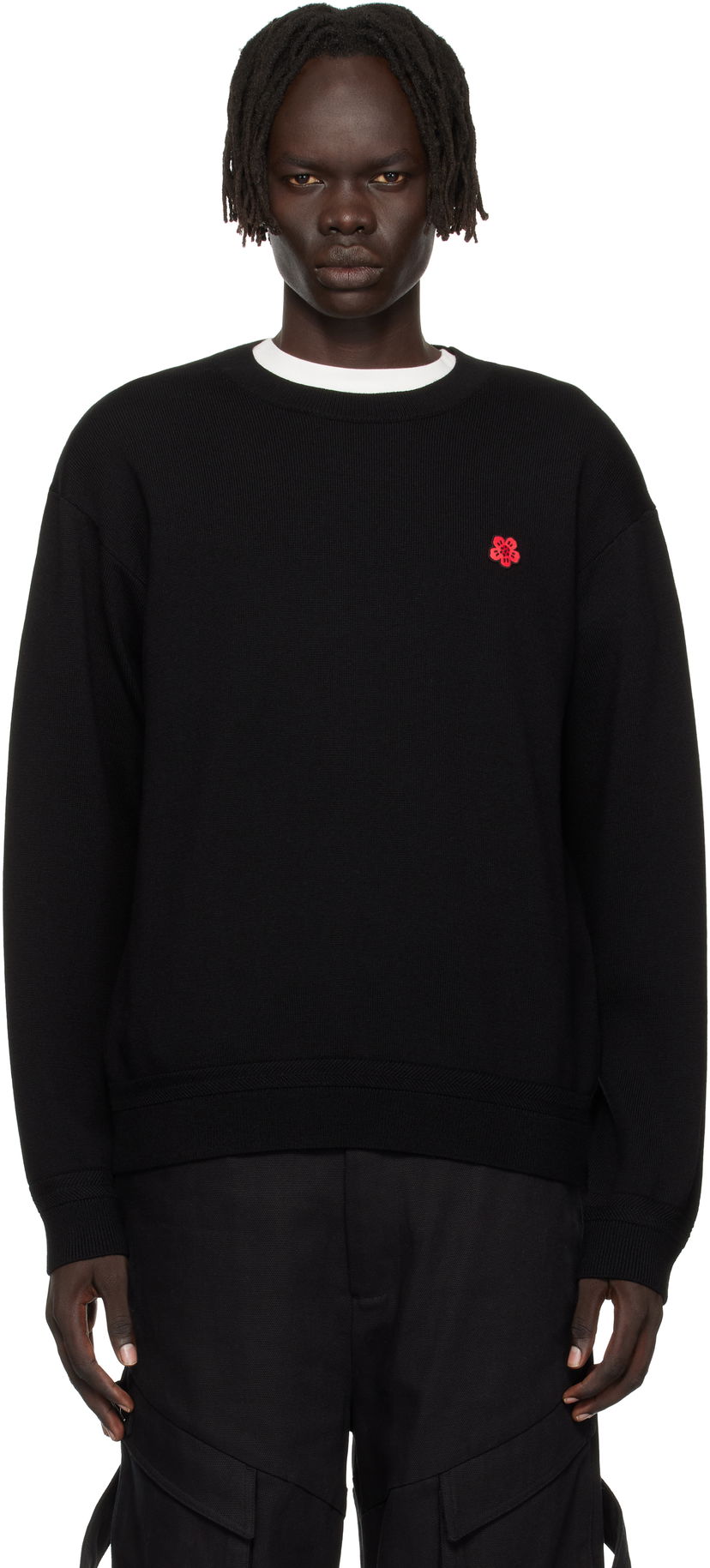 Džemper KENZO Kenzo Paris 'Boke Flower' Crewneck Sweater Crna | FF65PU7593LB