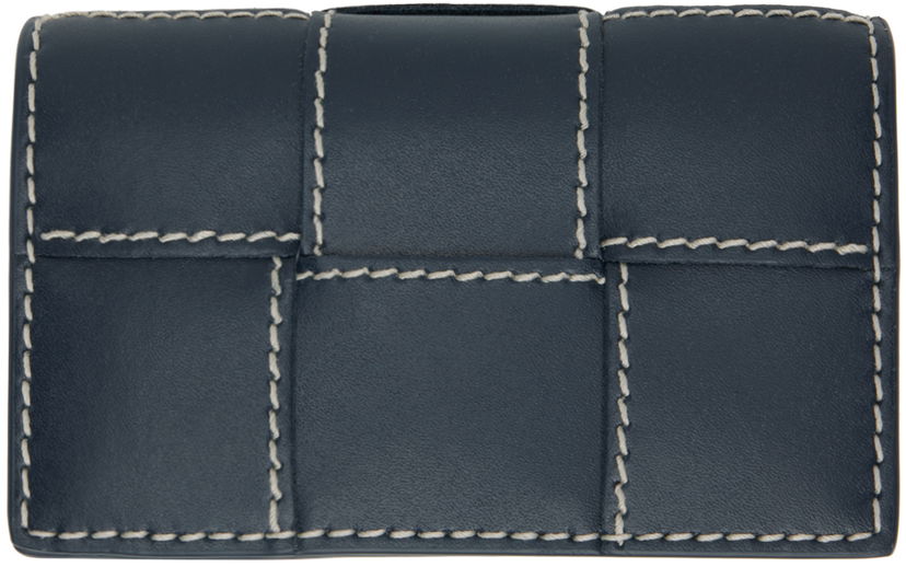 Novčanik Bottega Veneta Navy Cassette Business Card Case Wallet Tamnoplava | 679849 V39K2 3330