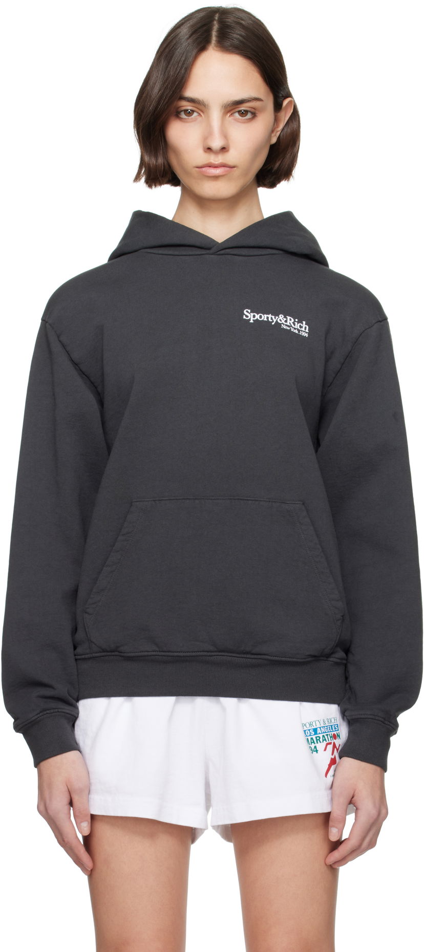 Dukserice Sporty & Rich Sporty & Rich HWCNY Hoodie Crna | ST070622016BA02