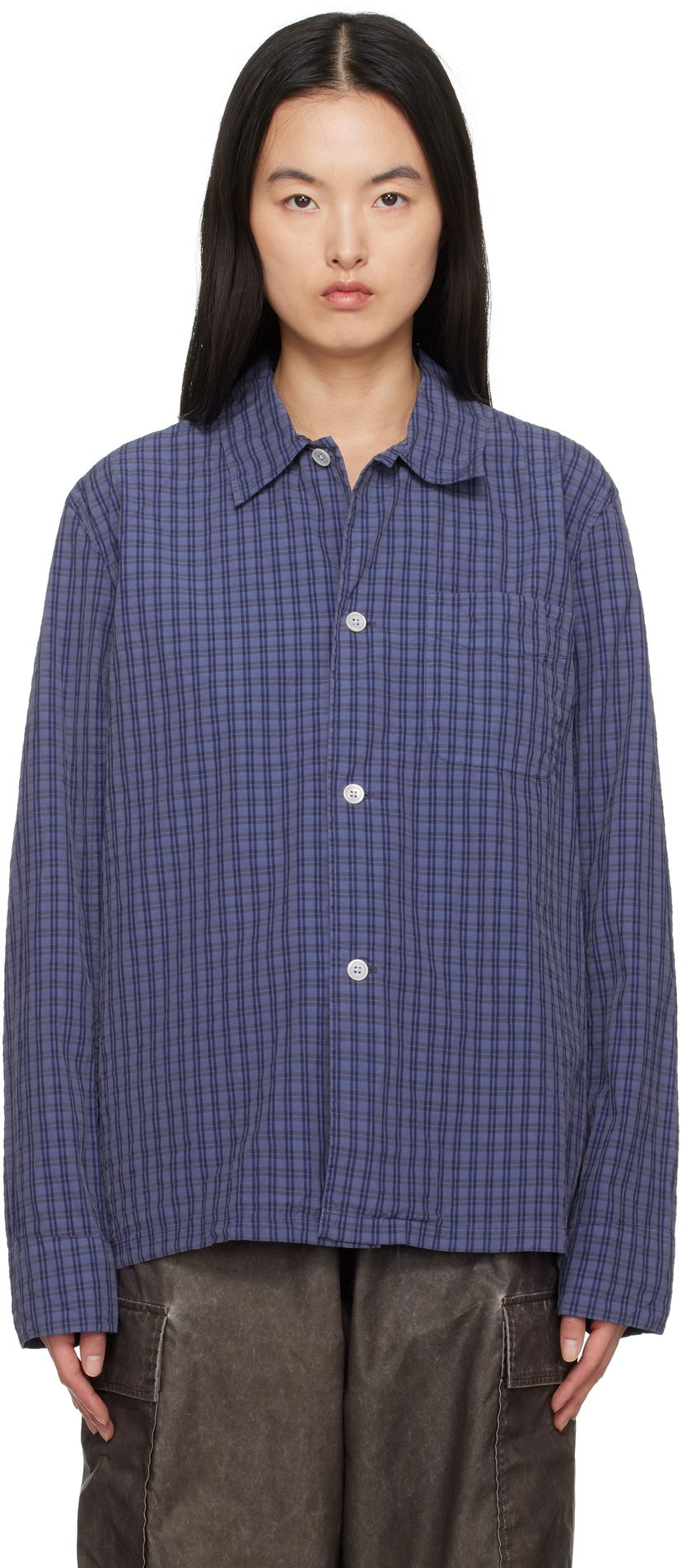 Košulja OUR LEGACY Our Legacy Box Check Shirt Ljubičasta | M2252BK