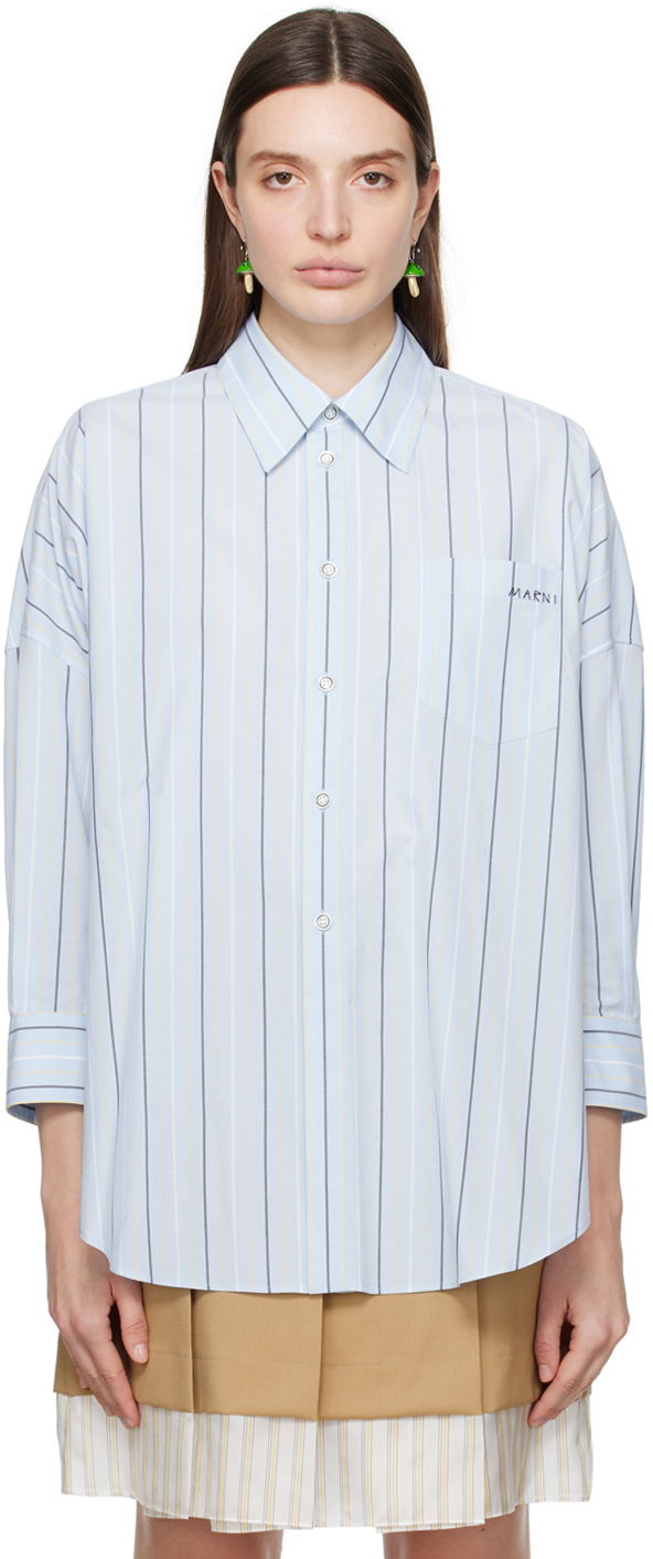Košulja Marni Striped Shirt Plava | CAMA0567S0 UTC313