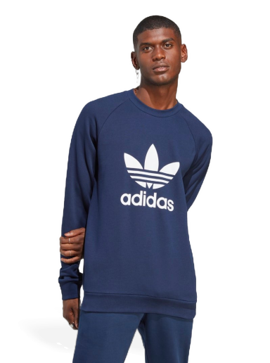Dukserice adidas Originals Adicolor Classics Trefoil Crewneck Tamnoplava | IA4853
