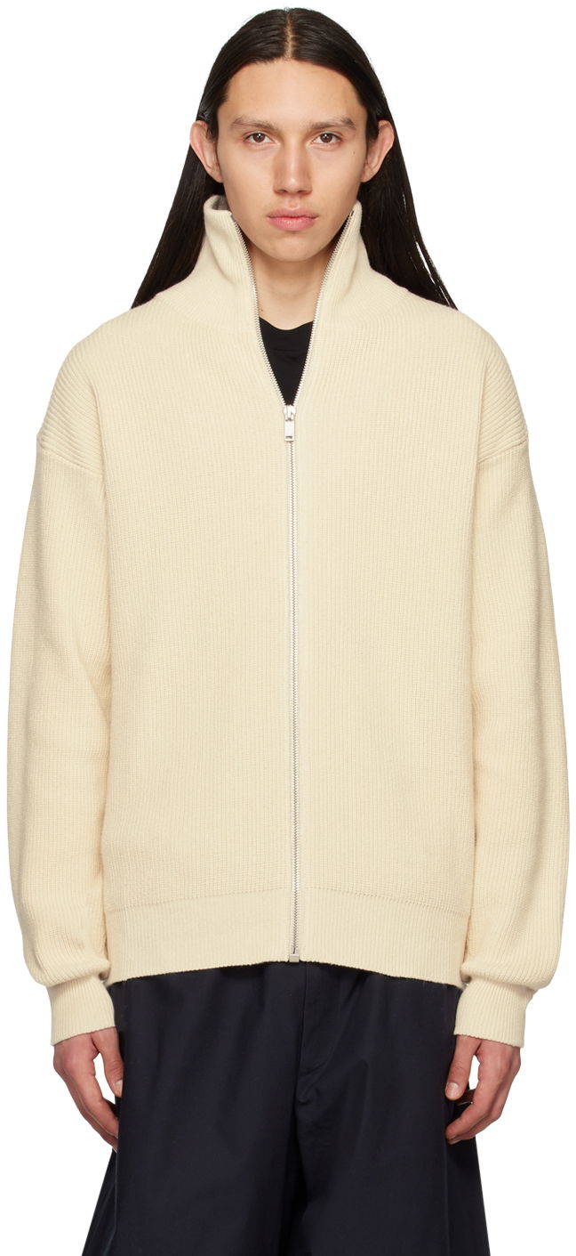 Džemper Jil Sander Jil Sander Zip Cardigan Bež | J47HP0001_J15365