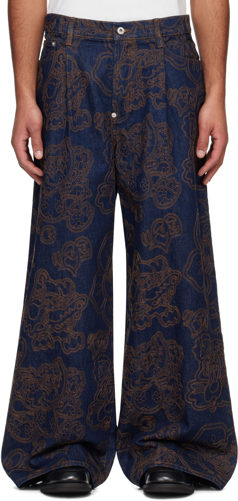 Jeans KENZO Kenzo Paris VERDY Edition Buggy Fit Jeans Plava | FF55DP4196V1