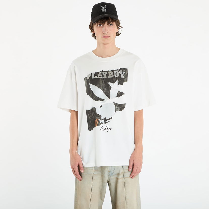 Majica kratkih rukava Footshop Playboy x FTSHP Cover Tee 1974/1 UNISEX Off-White Bijela | FTSHP_521