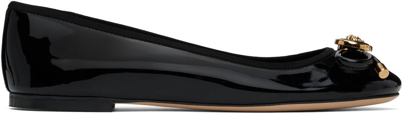 Njega cipela Versace Versace Opera Bow Patent Ballerina Flats Crna | 1017834_1A11949_1B00V