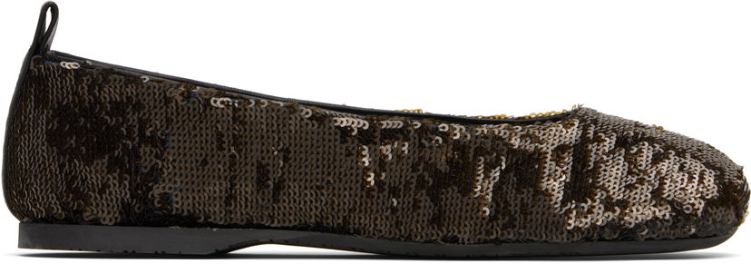 Odjeća JW Anderson JW Anderson All-Over Sequin Ballerina Flats Smeđa | BL0034-FA0424