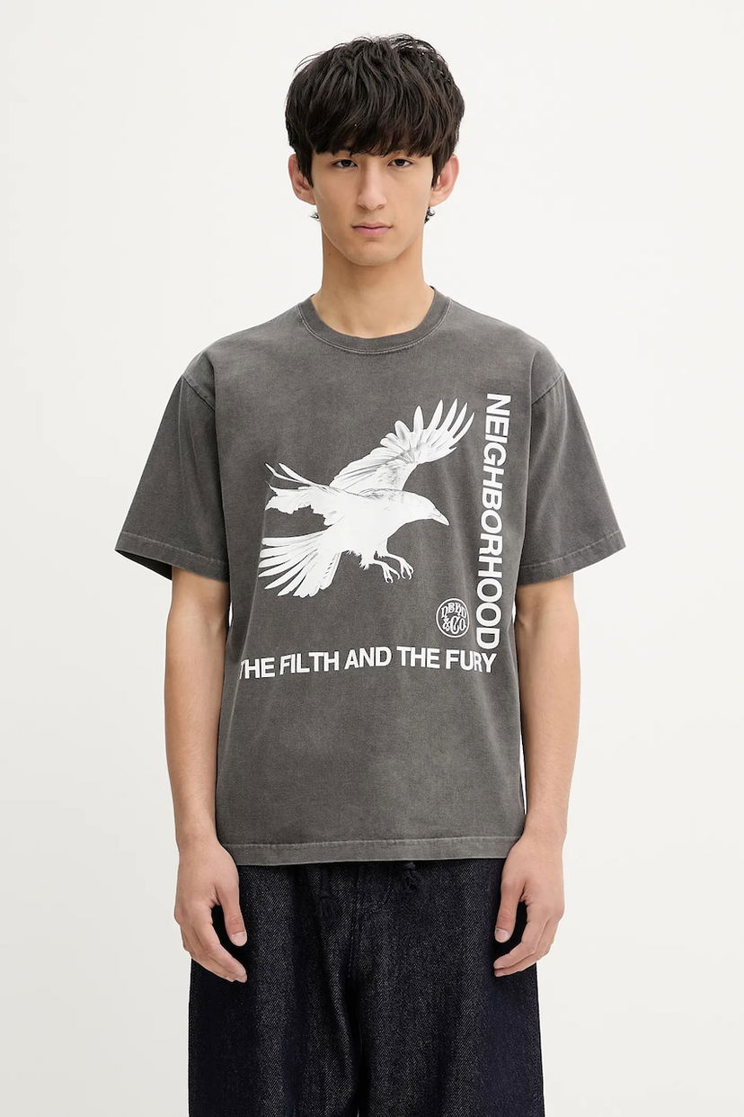 Majica kratkih rukava Neighborhood NEIGHBORHOOD NH . TEE SS-5 Graphic Print T-Shirt Siva | 251PCNH.ST05