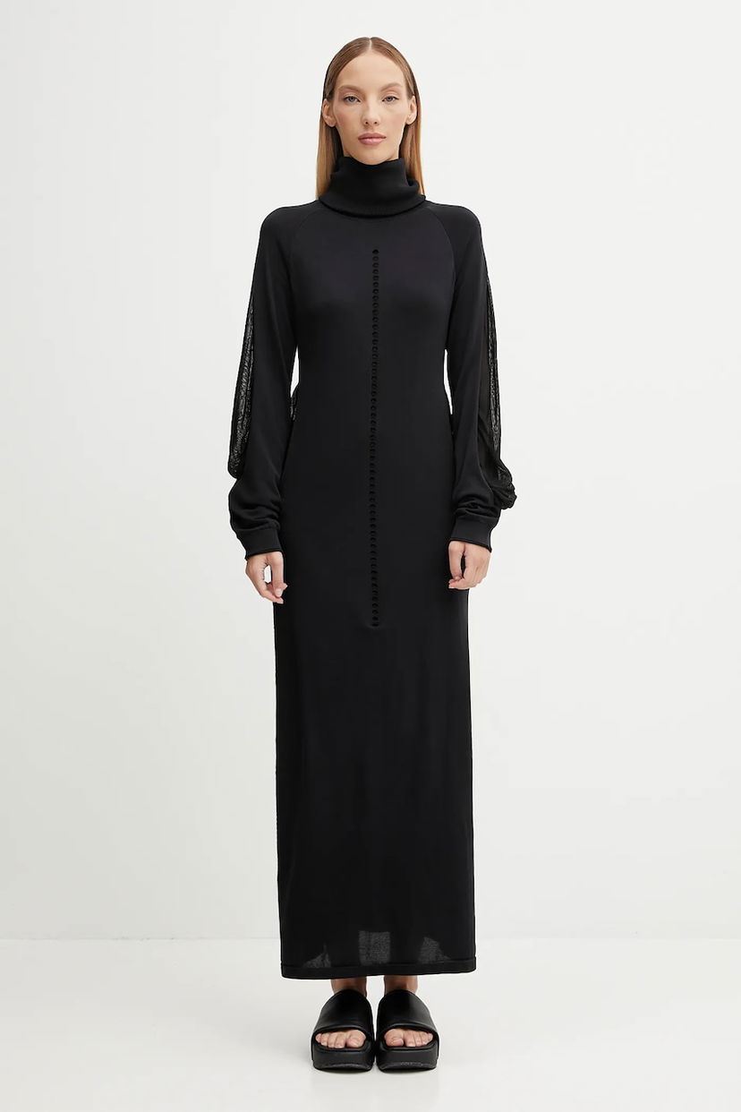 Haljina Y-3 Y-3 Maxi Hooded Knit Dress Crna | JX2300