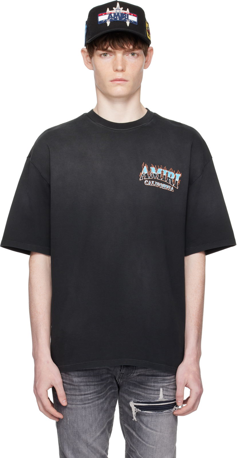 Majica kratkih rukava AMIRI AMIRI Sunny Place Oversized T-Shirt Crna | AMJYTE1210