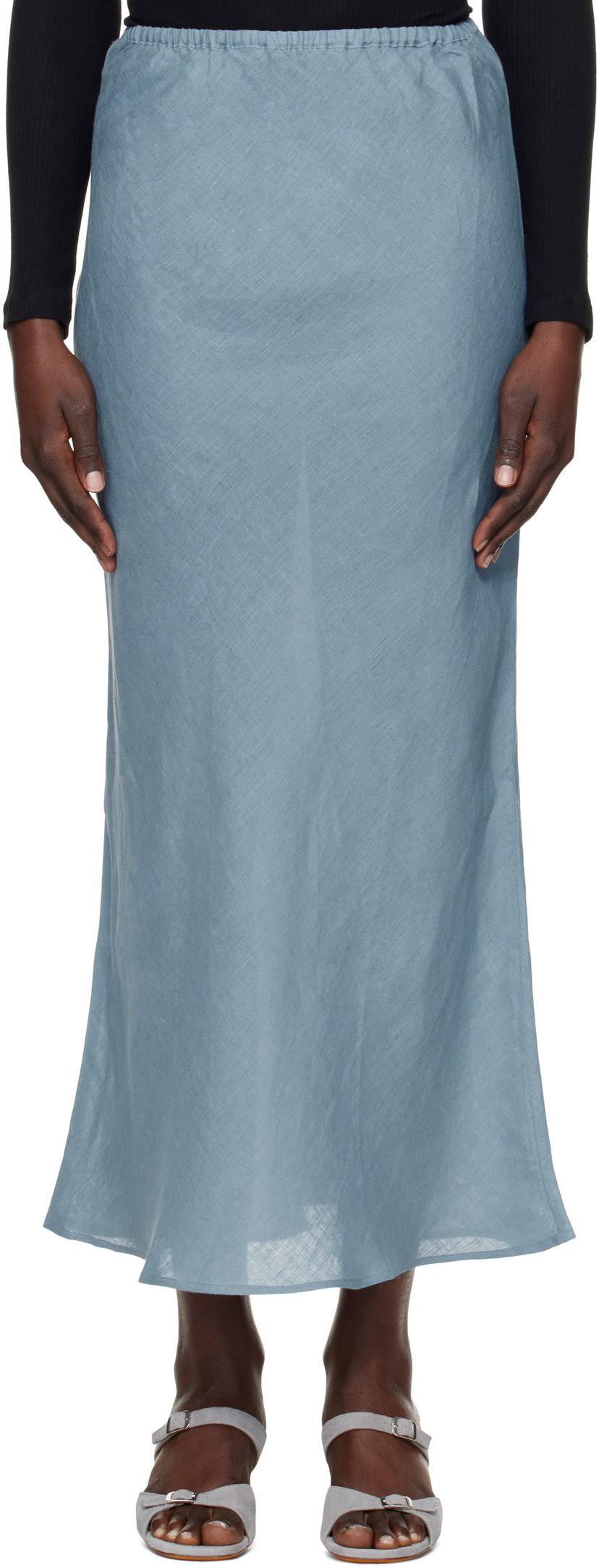 Suknja Baserange Maxi Linen Skirt Plava | SKDY-SL-SP25