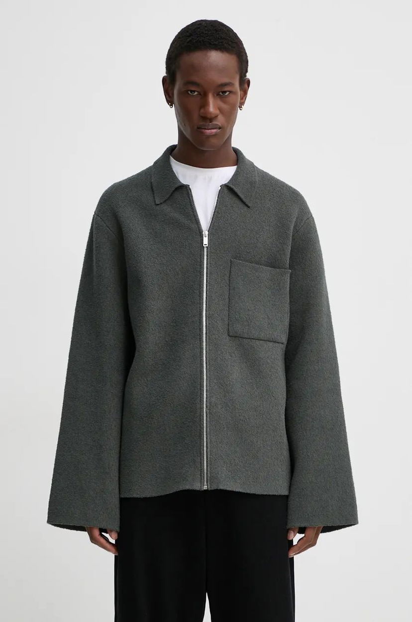 Džemper Nanushka BELMER Zip Up Jacket Zelena | NM24PFSW00194