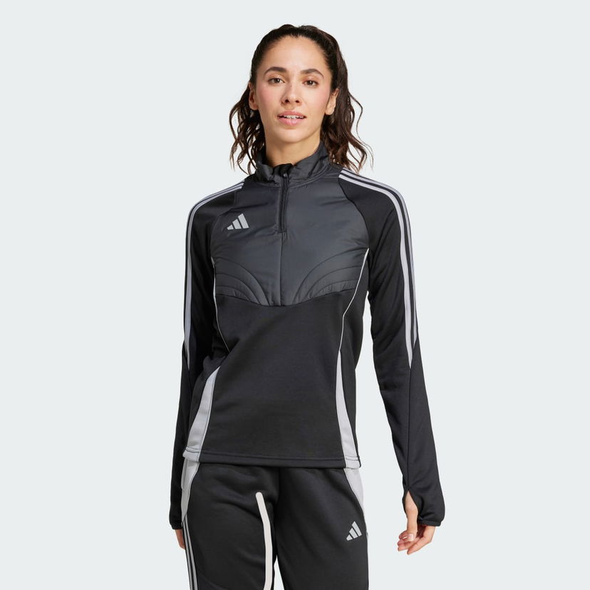 Dukserice adidas Performance Black Winterized Quarter-Zip Training Top Crna | IX7886