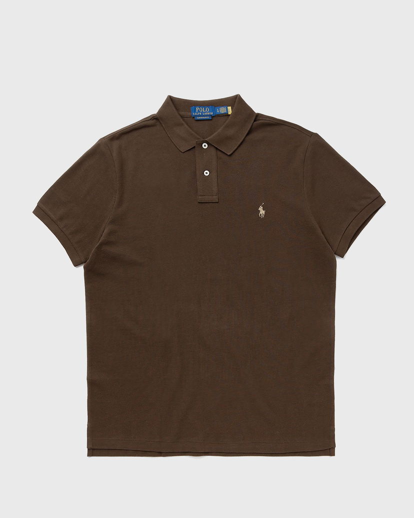 Polo majica Polo by Ralph Lauren Polo Ralph Lauren Custom Slim Fit Polo Shirt Smeđa | 710680784449