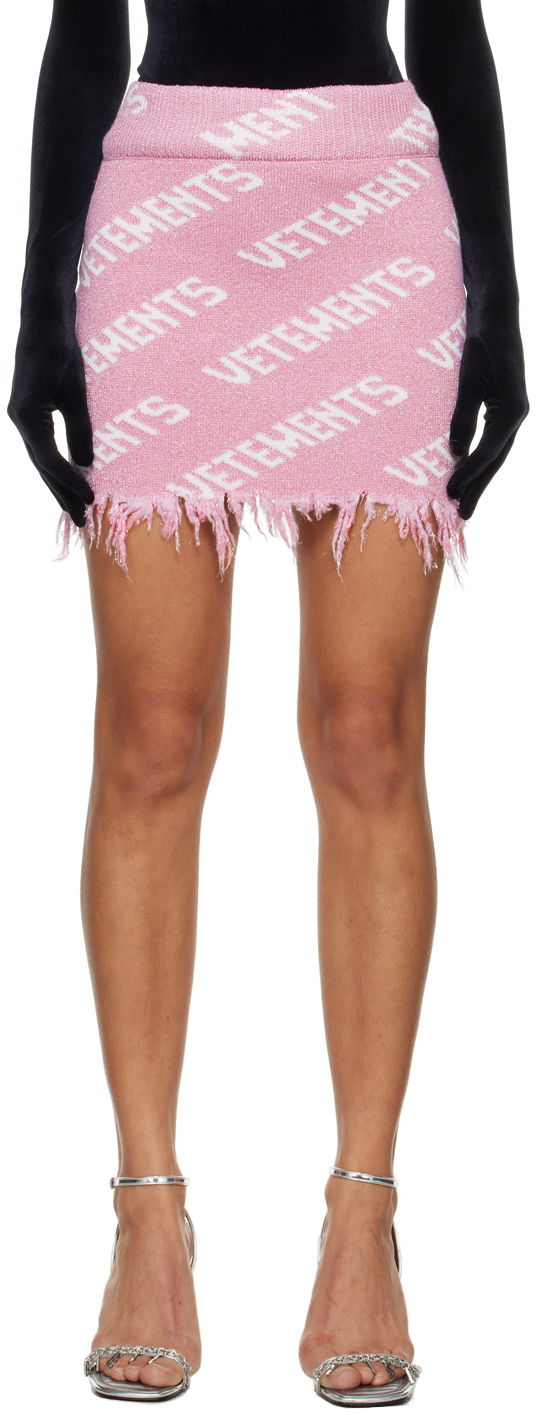 Suknja VETEMENTS Monogram Miniskirt Ružičasta | WE64KN905P