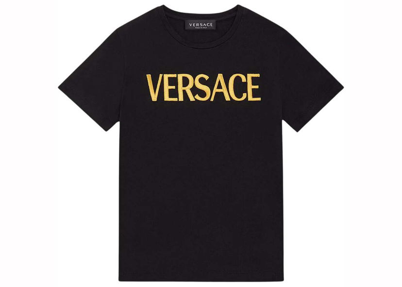Majica kratkih rukava Versace Embroidered T-Shirt Black Crna | 1011860-1A10523-2B150