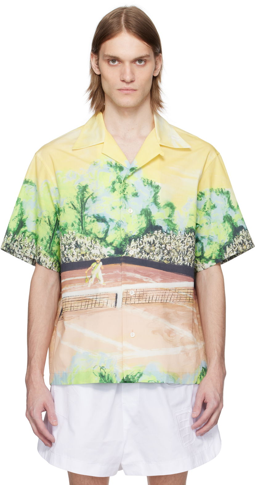 Košulja Lacoste Lacoste Relaxed Fit Graphic Print Shirt Žuta | CH7469