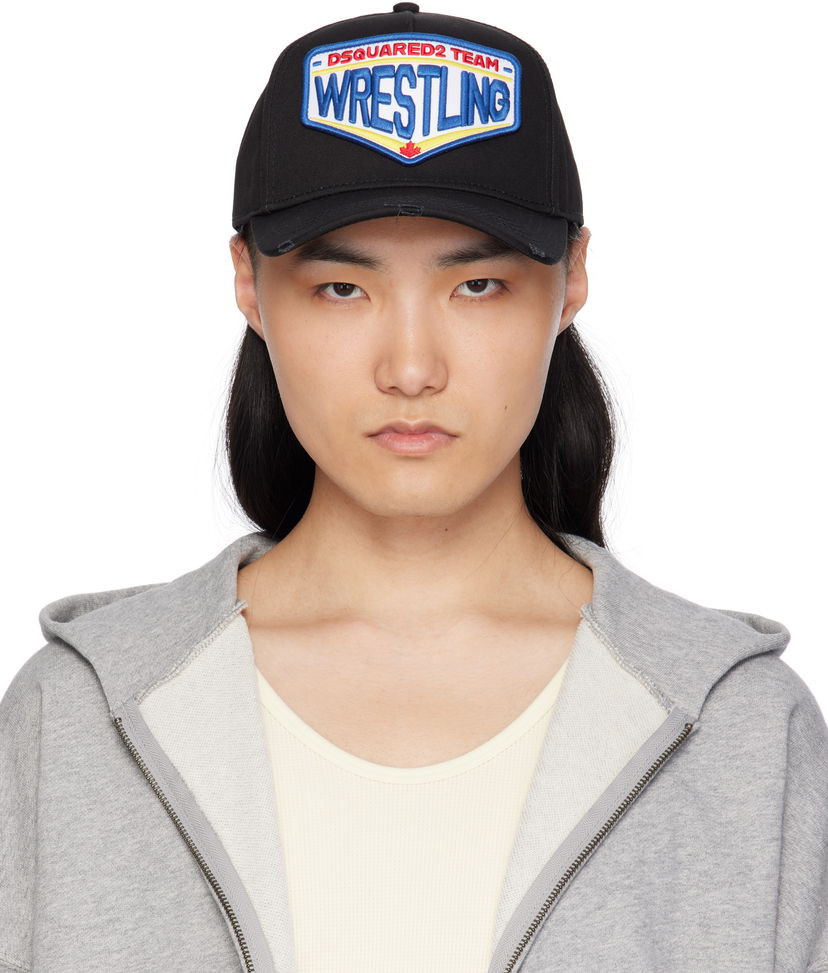 Kapa DSQUARED2 Dsquared2 Boxeur Wrestling Baseball Cap Crna | BCM0902-05C00001-2124