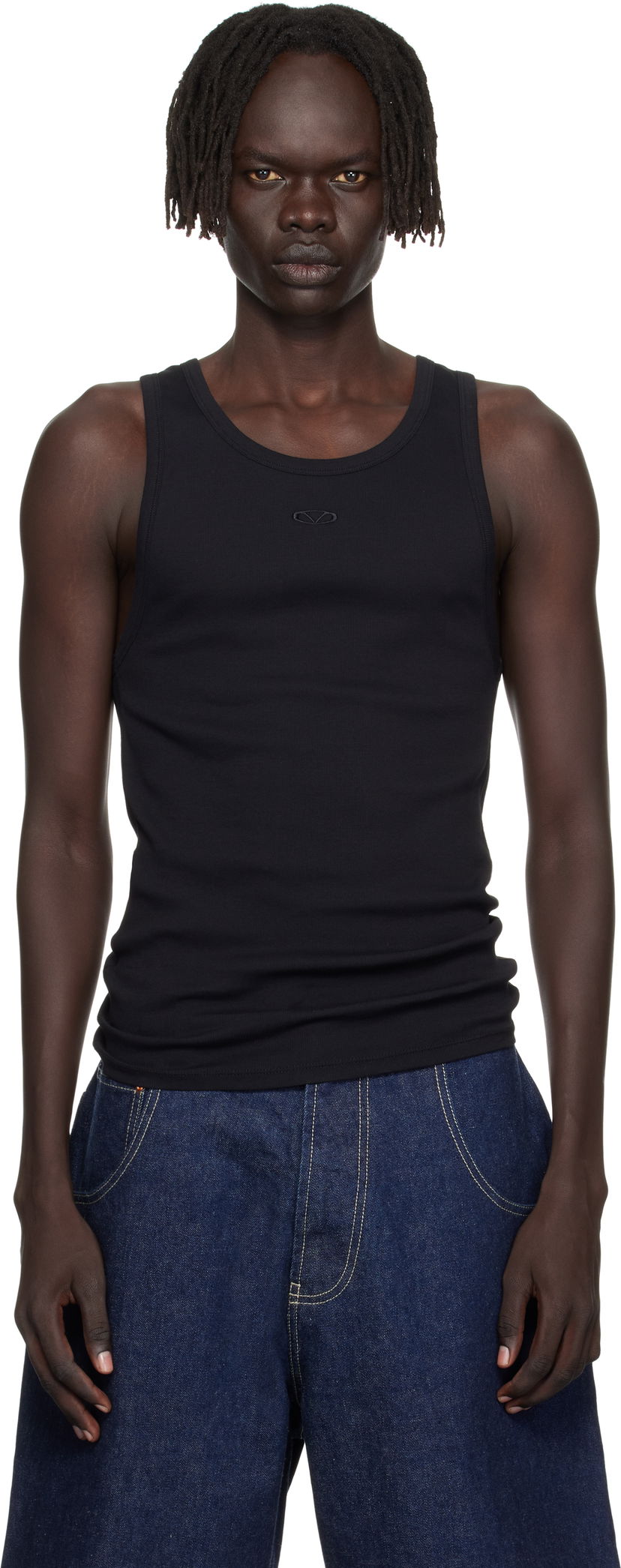 Majica bez rukava VETEMENTS Vetements Oval Logo Tank Top Crna | MH76TT120B