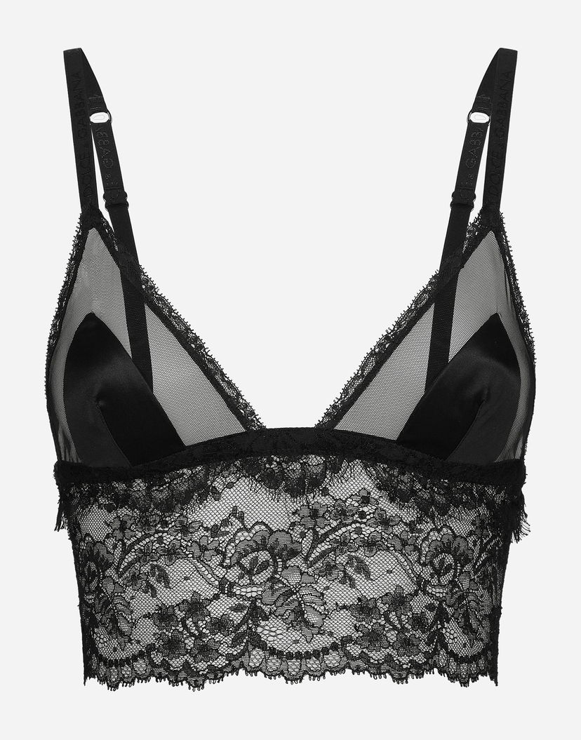 Grudnjak Dolce & Gabbana Lace Bralette Crna | O7C46TONO23N0000