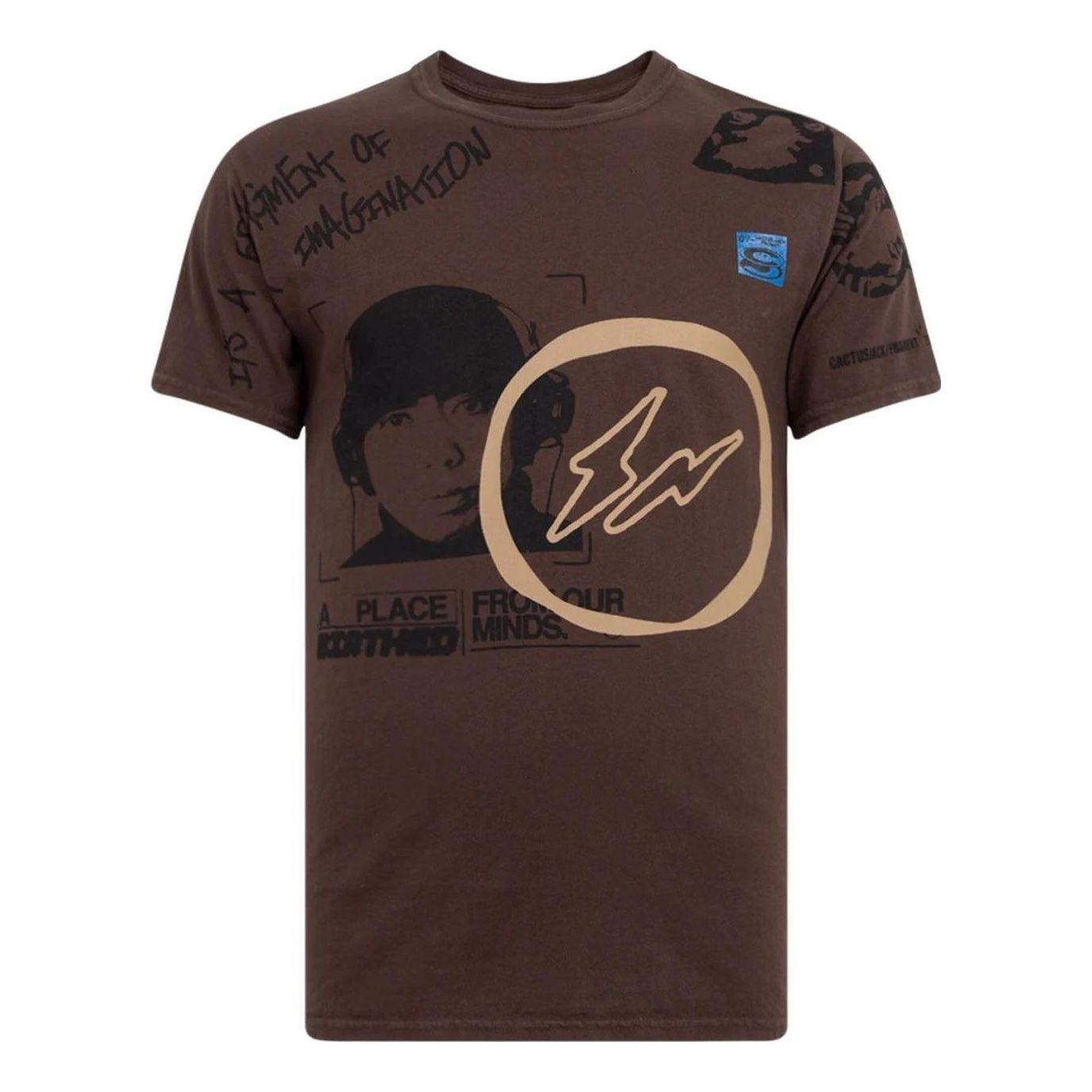 Majica kratkih rukava Cactus Jack by Travis Scott Travis Scott Cactus Jack x Fragment Design Hiroshi Graphic T-Shirt Smeđa | CJFR-SS03, 0