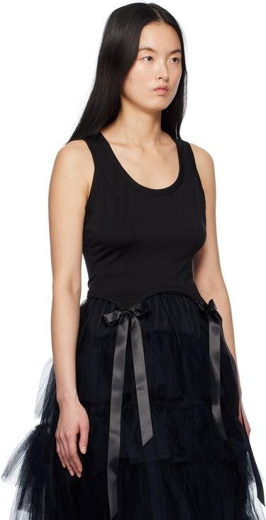 Majica bez rukava Simone Rocha Simone Rocha Bow Tail Tank Top Crna | 5222 0571, 1
