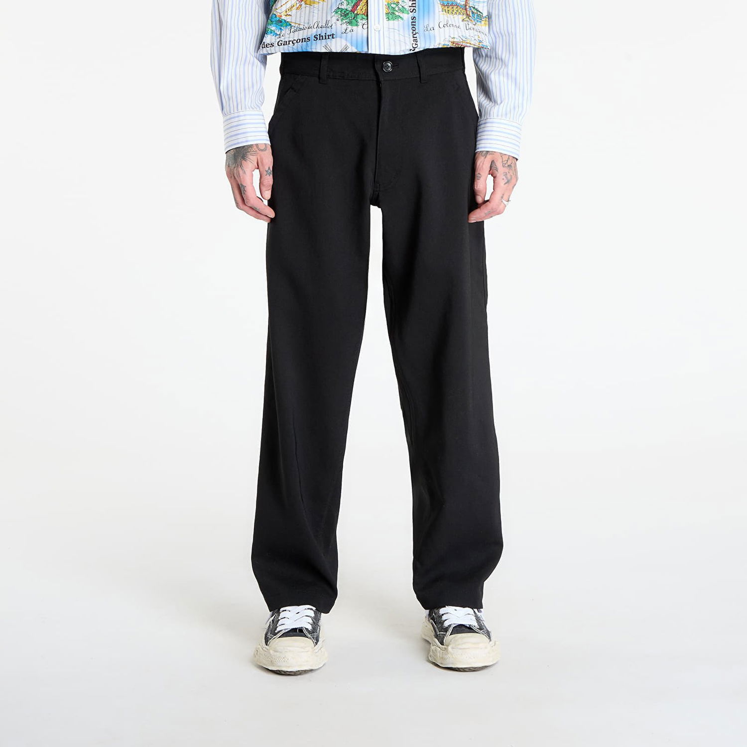 Hlače Comme des Garçons Comme des Garçons SHIRT Trousers With Patch Pockets Crna | FP-P501-W25 Black, 0