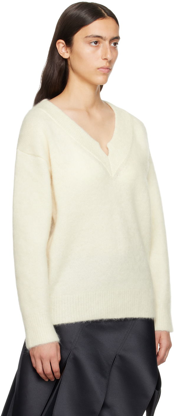 Džemper We11done We11done V-Neck Sweater Bijela | WD-KT3-23-658-W-IV, 1