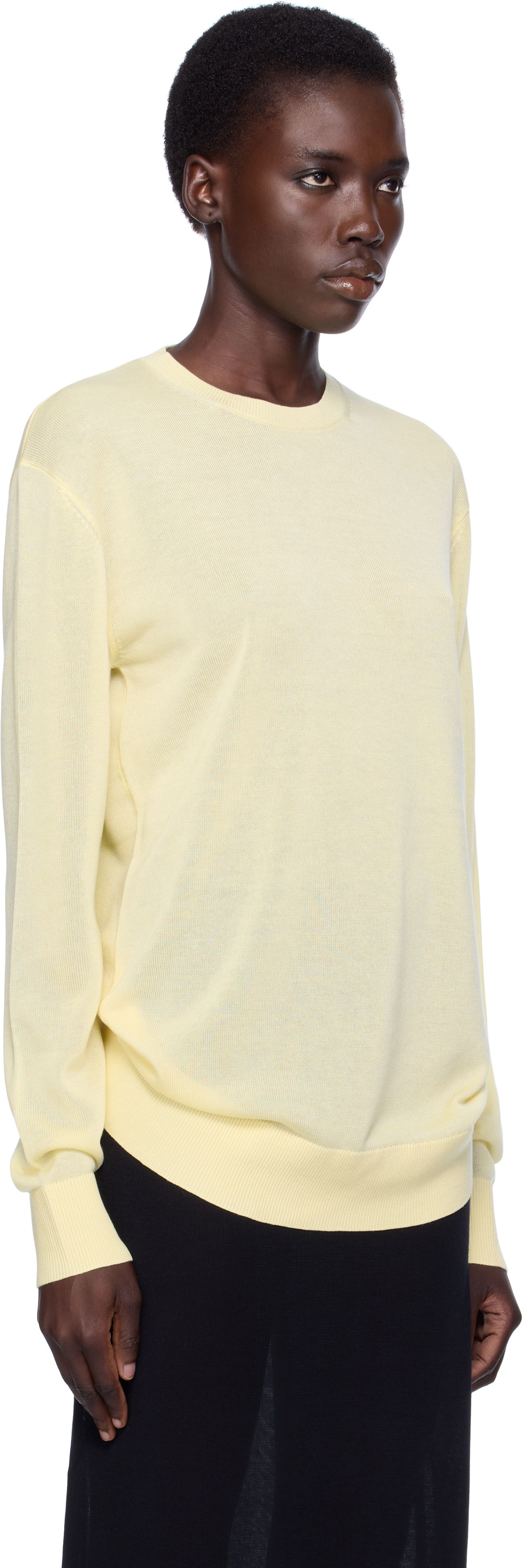 Majica kratkih rukava TOTEME TOTEME Knit Long Sleeve Tee Žuta | 253-WRT0604-YA0079, 1