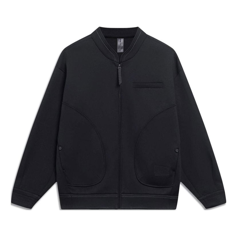 Jakna Li-Ning Jackie Chan Knit Baseball Jacket Crna | AFDT113-1