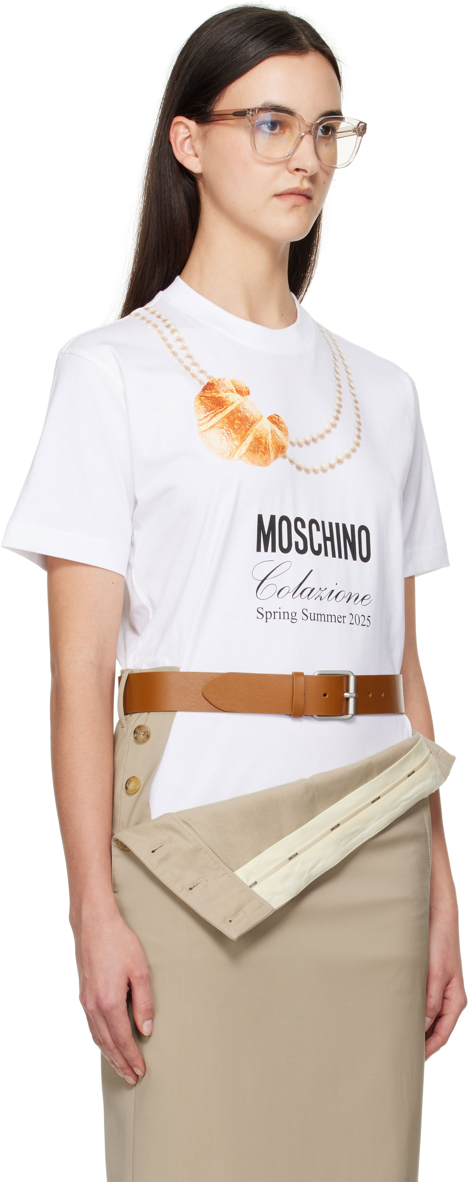 Majica kratkih rukava Moschino Moschino Breakfast Graphic T-Shirt Bijela | A070305411001, 1