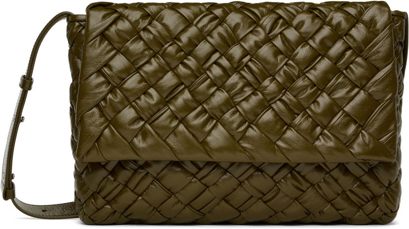Torba za rame Bottega Veneta Bottega Veneta Rumple Messenger Bag Zelena | 776519 V40T1 3348