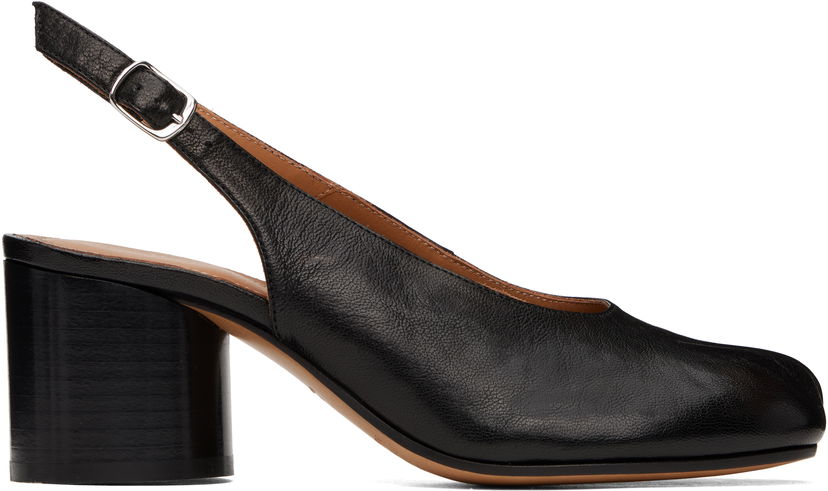 Tenisice i cipele Maison Margiela Maison Margiela Tabi Leather Slingback Heels Crna | S58WL0210 P3753