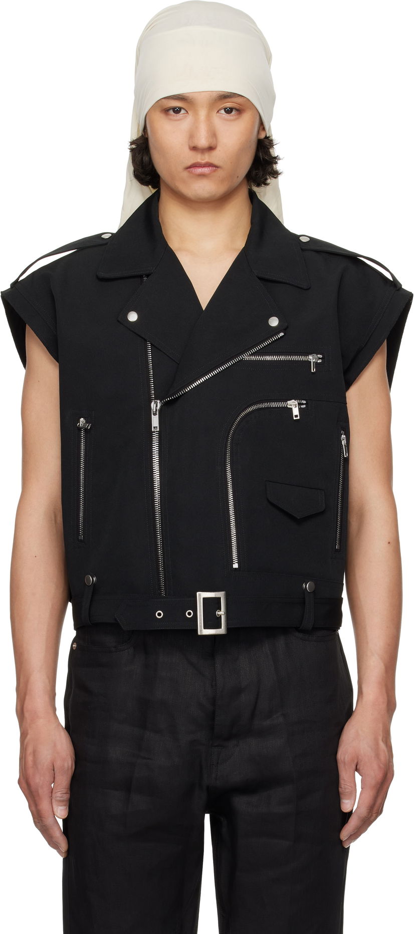 Prsluk Rick Owens Rick Owens Bauhaus Stooges Cropped Vest Crna | RL01E5716 PCVS