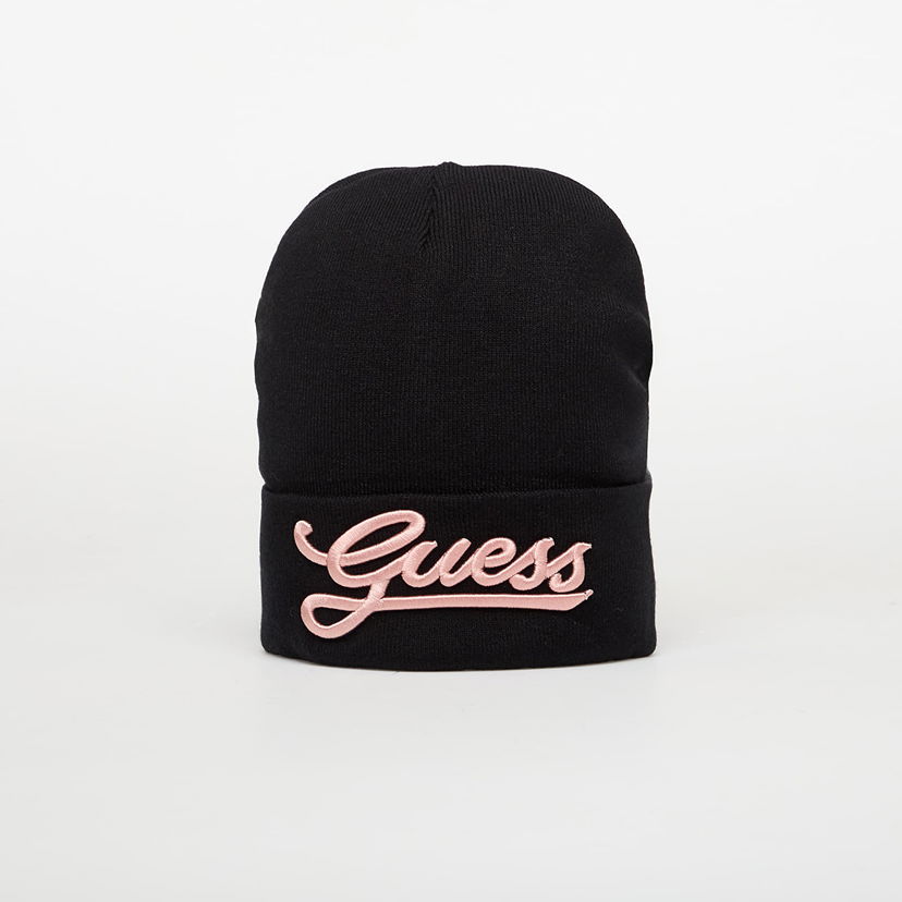 Kapica GUESS Knitted Cuffed Beanie Crna | AW5400POL01-BLA