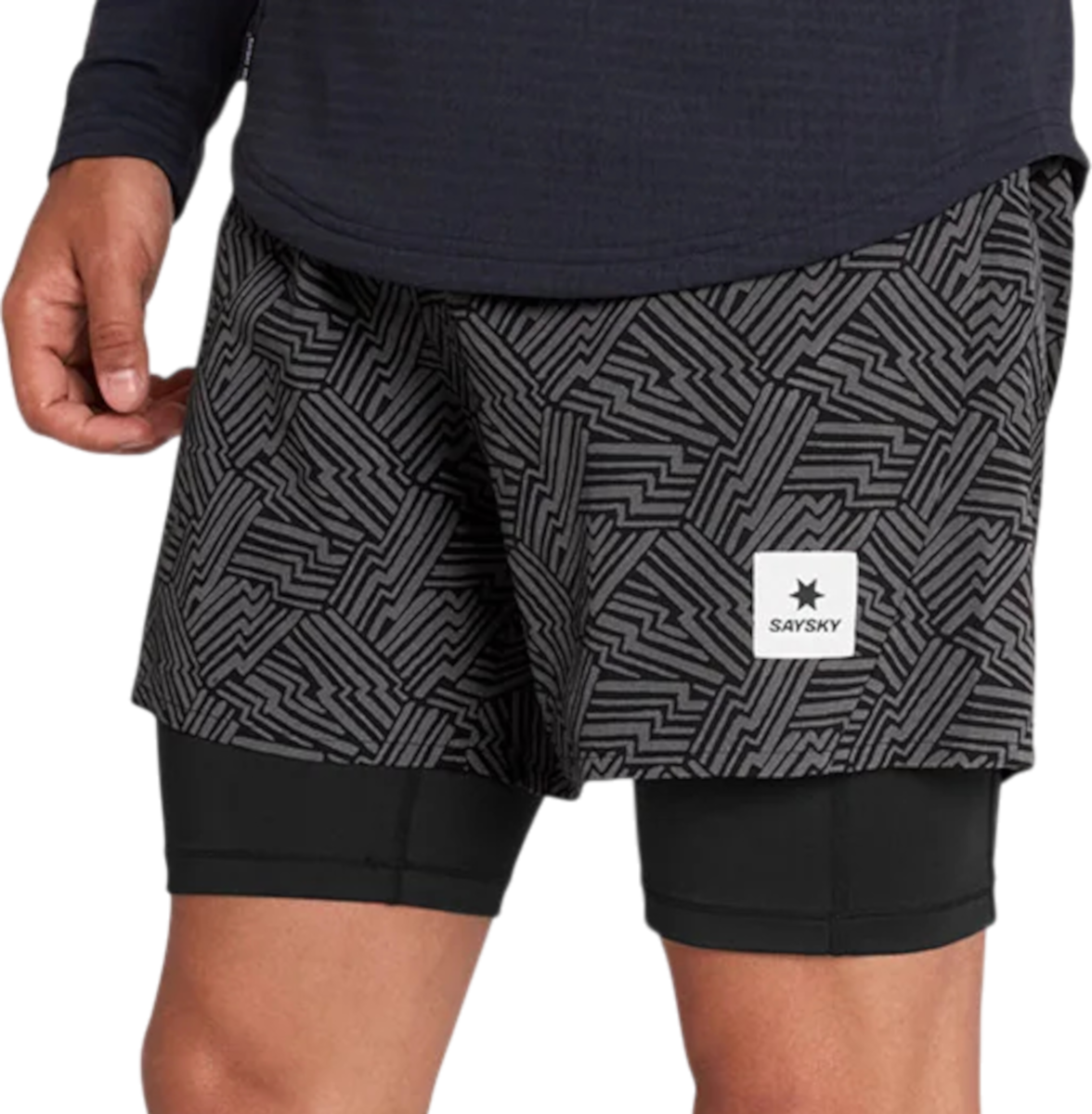 Kratke hlače Saysky Reflective Pace 2 in 1 Shorts 5'' Crna | omrsh20c1050-omrsh20c1050, 0