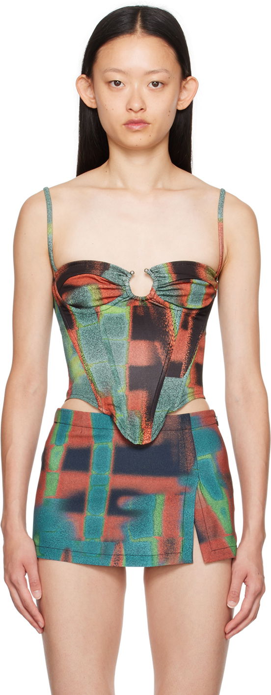 Suknja Miaou Miaou Deia Printed Corset Top Višebojno | 7069VC2RST