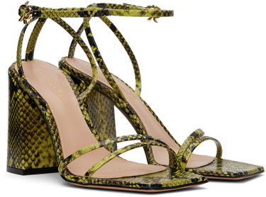 Dodaci Gianvito Rossi Gianvito Rossi Snakeskin Heeled Sandals Zelena | G32336.95RIC.BON, 3