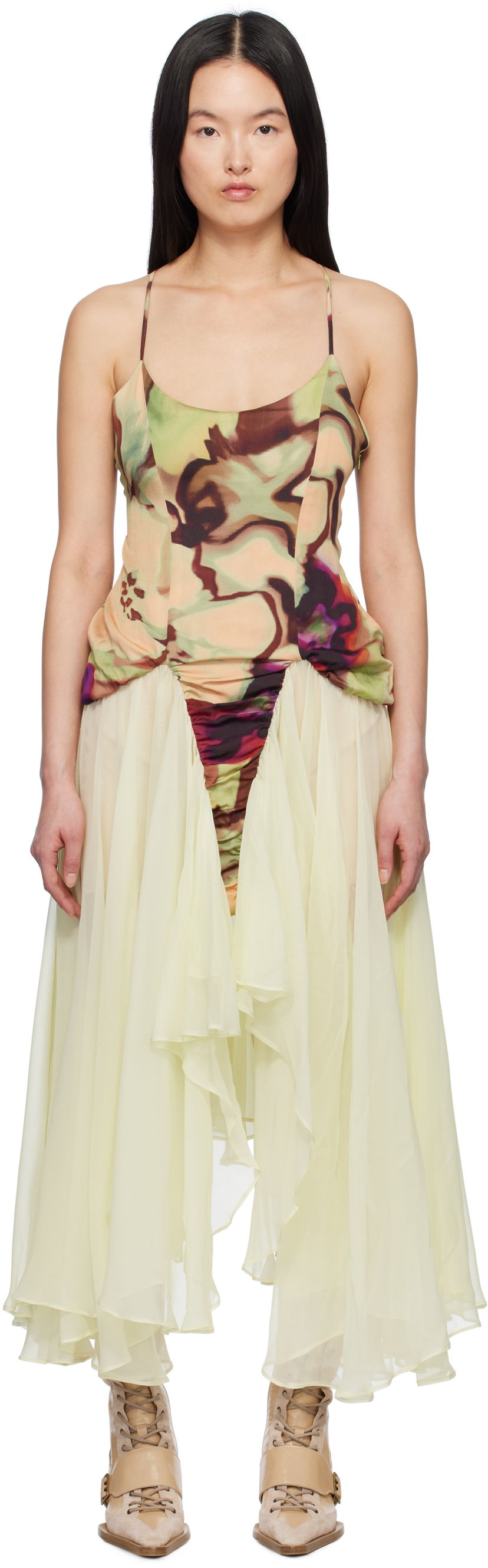 Haljina Collina Strada Collina Strada Magnolia Print Maxi Dress Višebojno | XX4013
