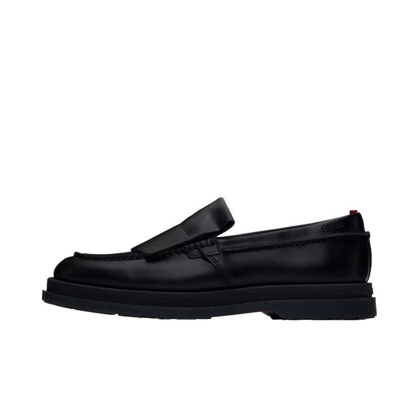 Tenisice i cipele BOSS Fringe Trim Loafers Crna | 50522977