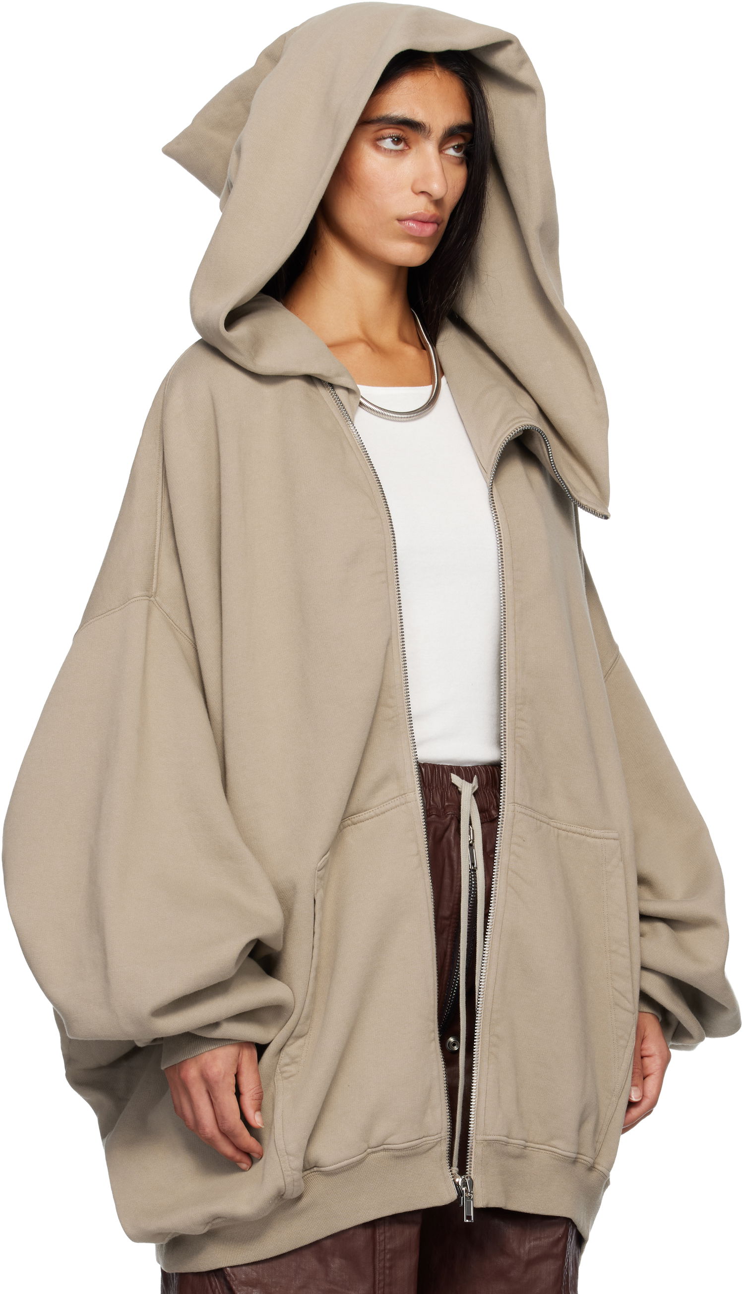 Dukserice Rick Owens DRKSHDW Concordians Megamountain Hoodie Bež | DS02E7228 F, 1