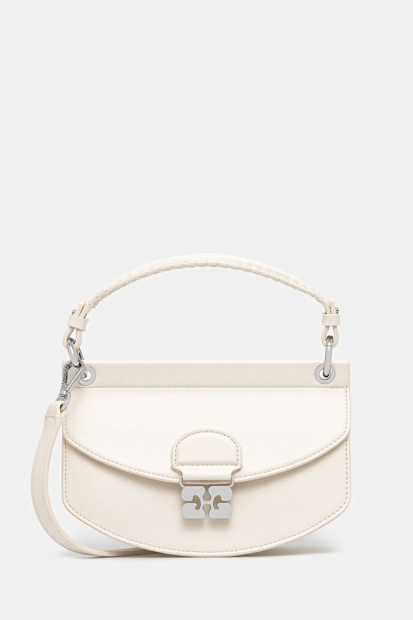 Ručna torbica GANNI GANNI Apo-G Mini Top Handle Bag Bijela | A6521