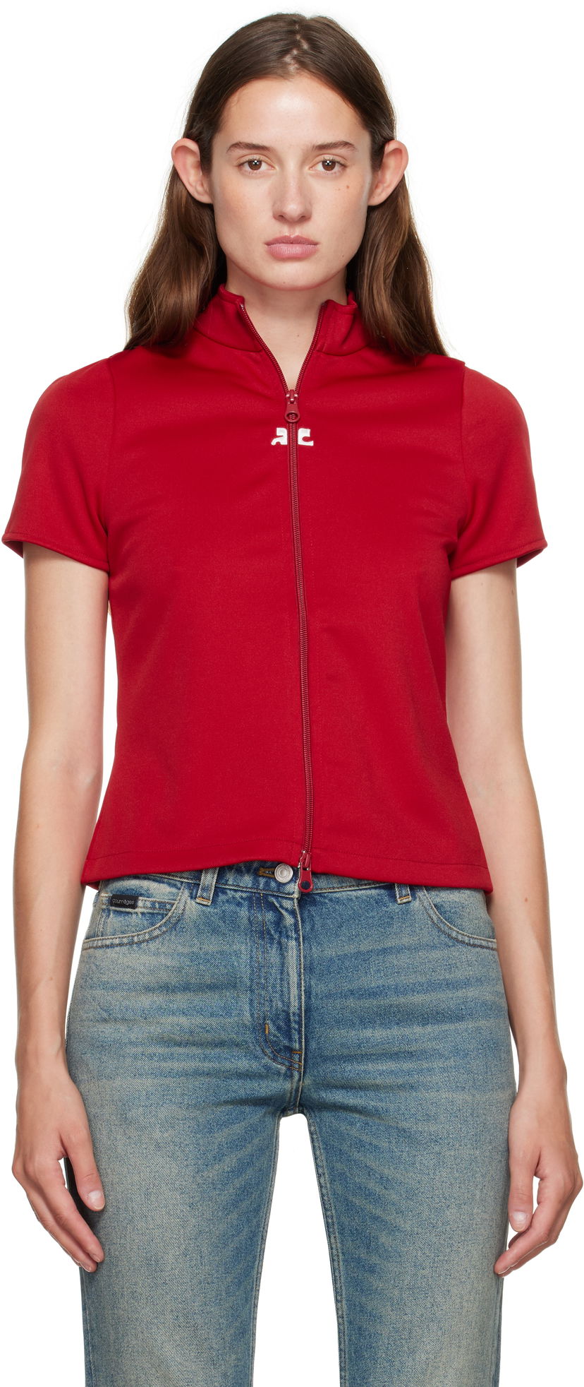 Trenerka Courrèges Courrèges Interlock Tracksuit Top Crvena | 325JTO446JS0250