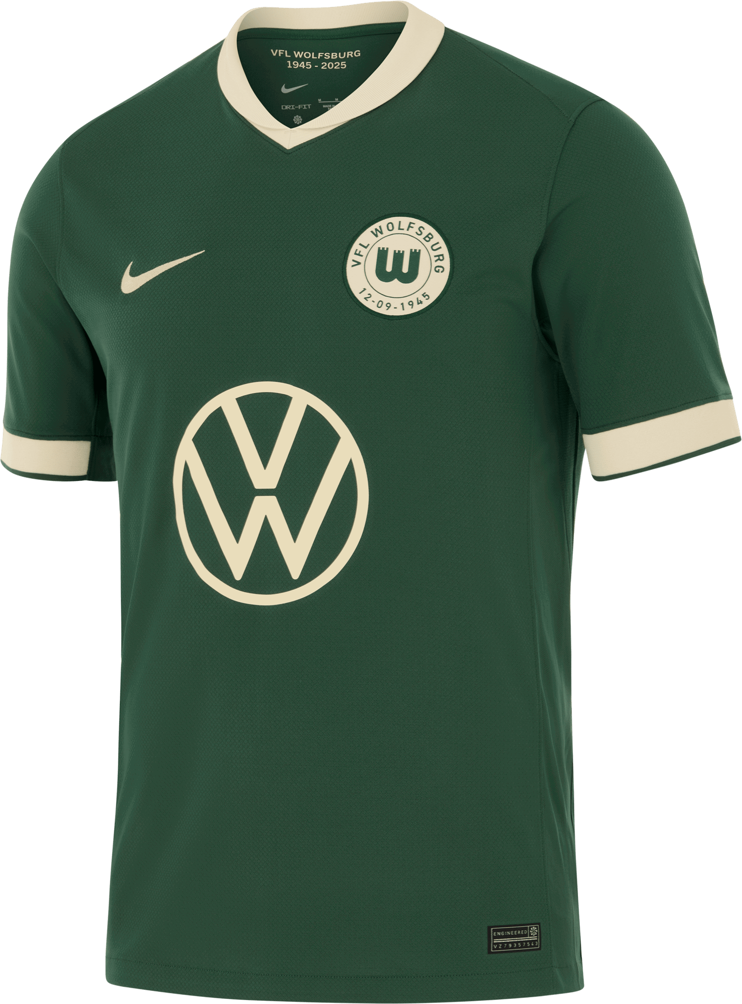 Dres Nike VfL Wolfsburg Dri-FIT Stadium 3rd Jersey 2025/26 Zelena | hv0939-302, 0