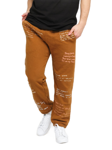 Trenirka Pleasures Remote Sweatpants Smeđa | P21W026