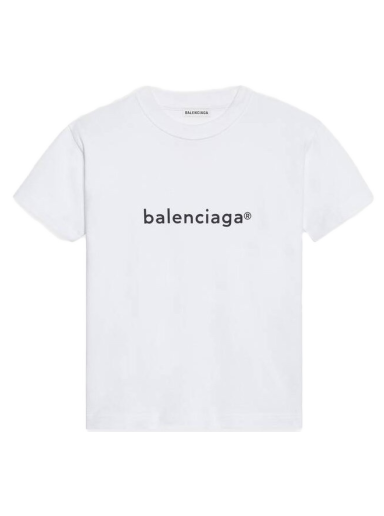 Majica kratkih rukava Balenciaga New Copyright Fitted T-shirt Bijela | 612964TIV549040