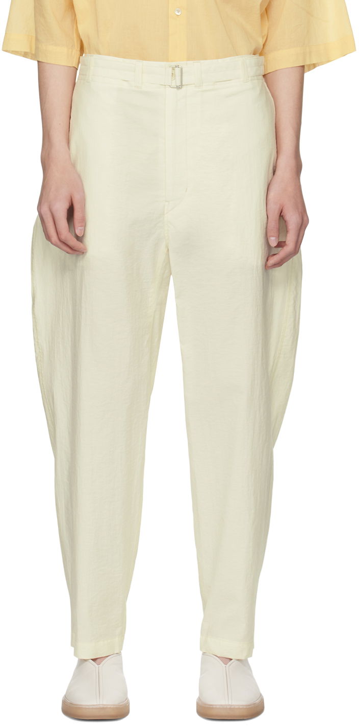 Hlače LEMAIRE Lemaire Belted Trousers Žuta | PA1085 LF1234